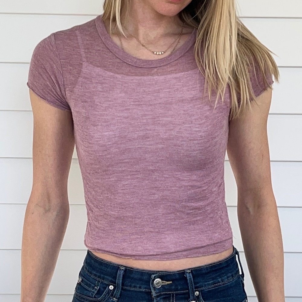 Light pink Crop Tee Top